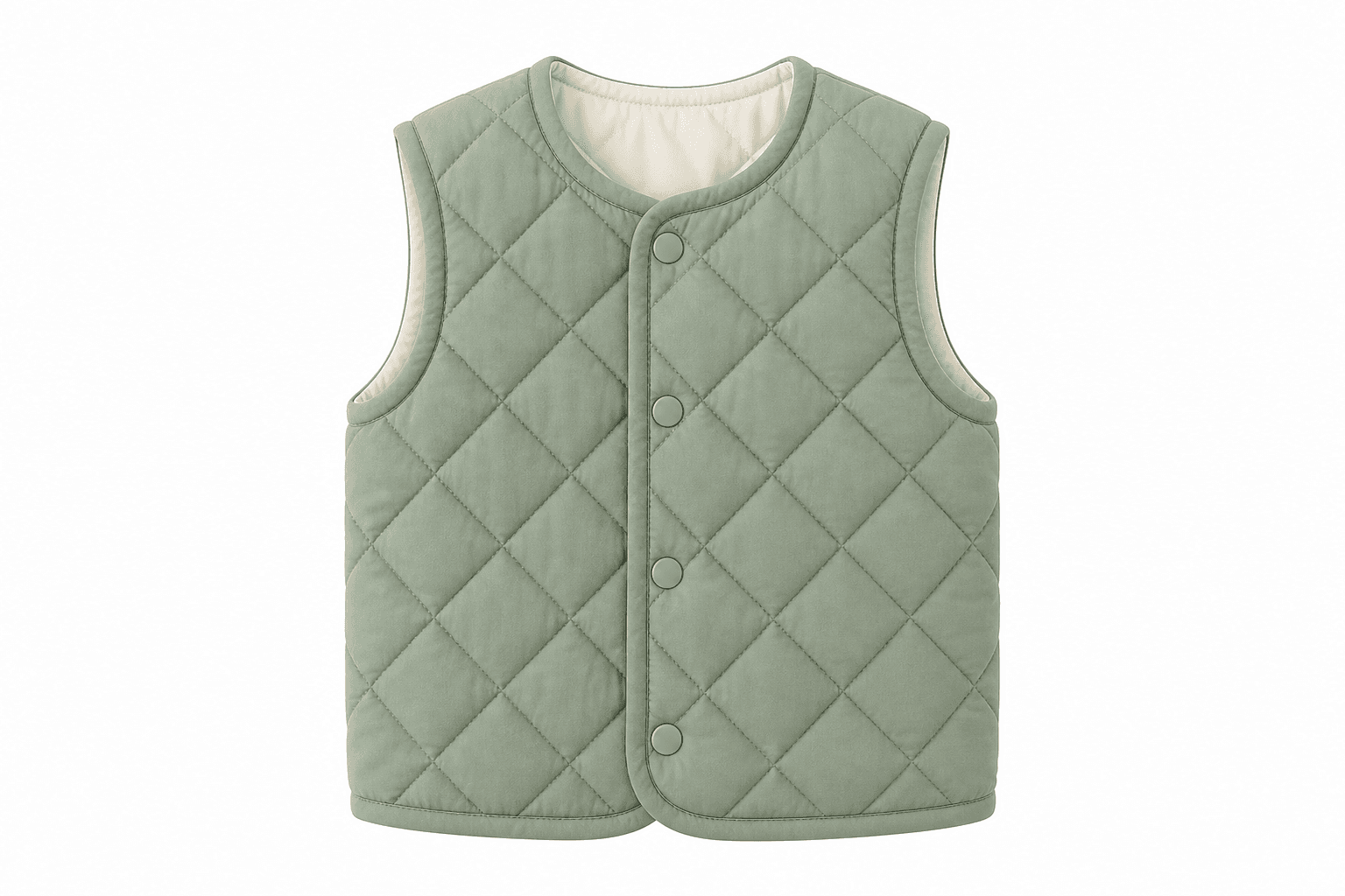 Reversible Quilted Baby Vests, 4-Piece Size Pack